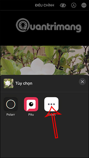 Xem danh sách tiện ích chỉnh sửa ảnh