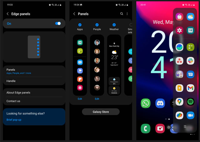 Sử dụng Edge panels để truy cập nhanh