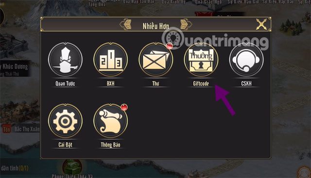 giftcode tro lai tam quoc