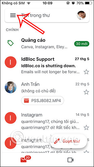 Tùy chọn Gmail