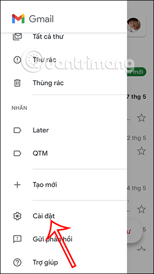 Cài đặt Gmail 