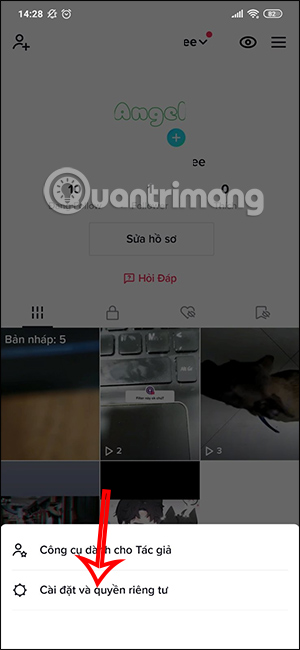 Cài đặt tài khoản TikTok