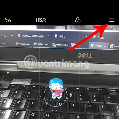 Nhấn vào biểu tượng 3 gạch ngang 