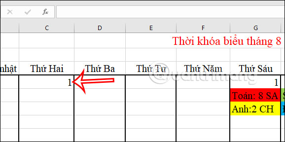 Cách tạo thời khóa biểu trong Excel - Ảnh minh hoạ 15