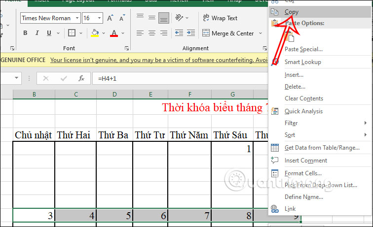 Cách tạo thời khóa biểu trong Excel - Ảnh minh hoạ 8