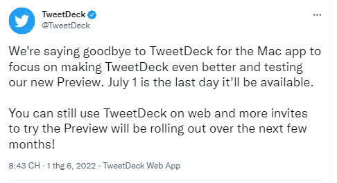 Đoạn tweet mà Twitter đăng tải
