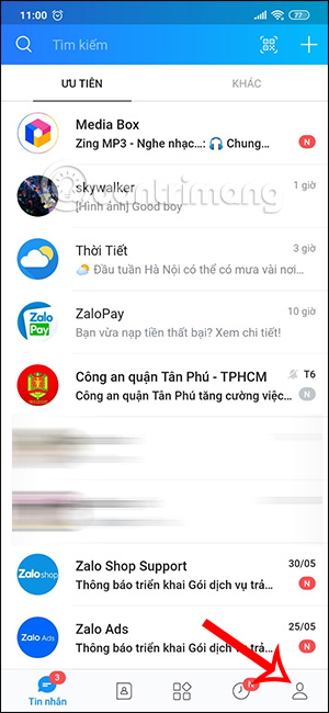 Cá nhân Zalo