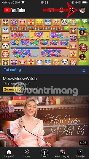 Giao diện YouTube iOS