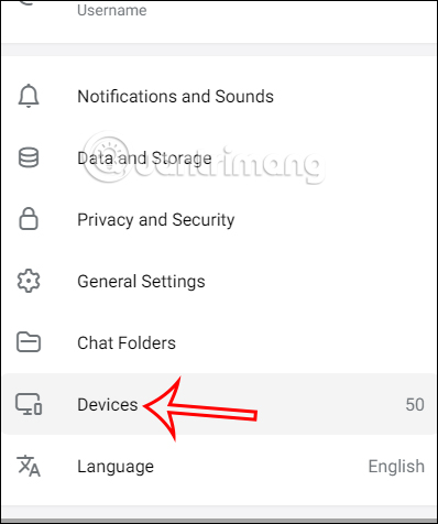 Xem thiết bị đăng nhập Telegram trên PC