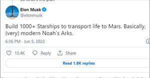 Elon Musk có kế hoạch đóng 1.000 tàu vũ trụ đưa 1 triệu người lên sao Hỏa