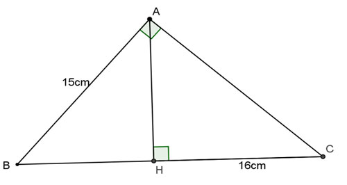 Sei ABC ein rechtwinkliges Dreieck bei A, Höhe AH