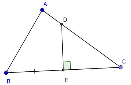 Cho tam giác ABC vuông bên trên A