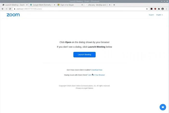 Nhấp vào “Join from your browser”