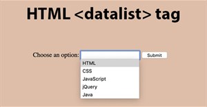 Thẻ HTML <datalist>