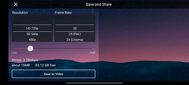 Lưu video Kinemaster