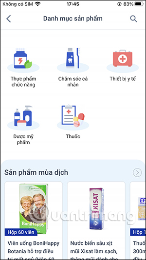 Giao diện ứng dụng Long Châu