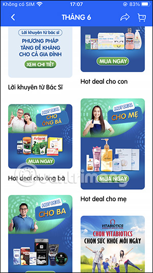 Tu vấn mua sắm trên Pharmacity