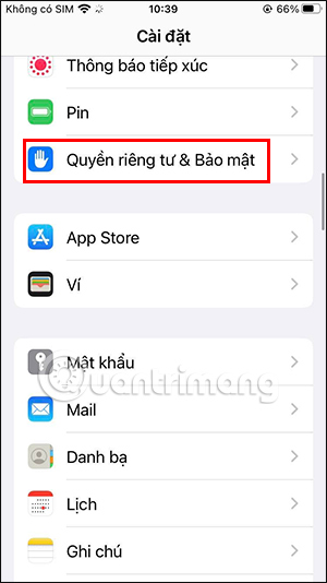 Riêng tư và bảo mật iPhone
