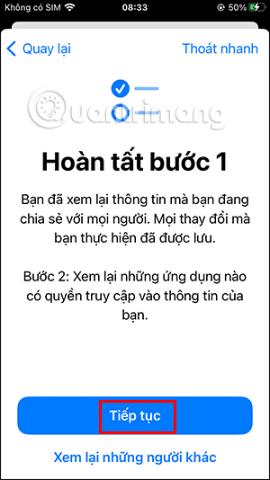 Kiểm tra ứng dụng truy cập quyền