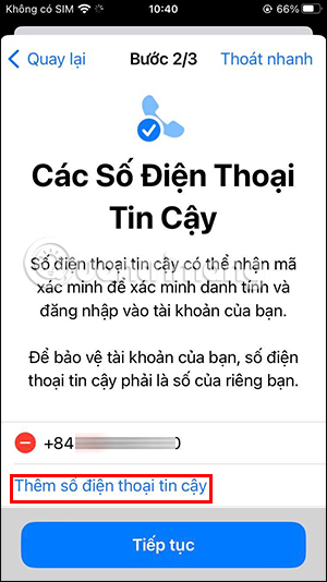 Số điện thoại tin cậy