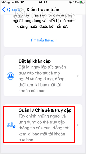 Quản lý chia sẻ và truy cập