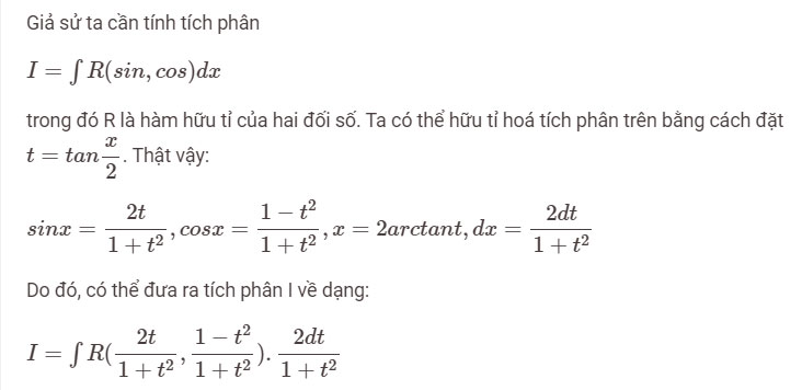 Tích phân lượng giác