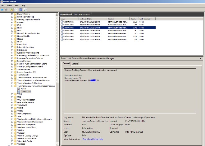 Lịch sử shutdown, restart máy