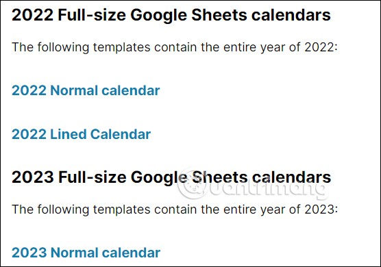 Tải lịch Google Sheets trên Spreadsheet Class