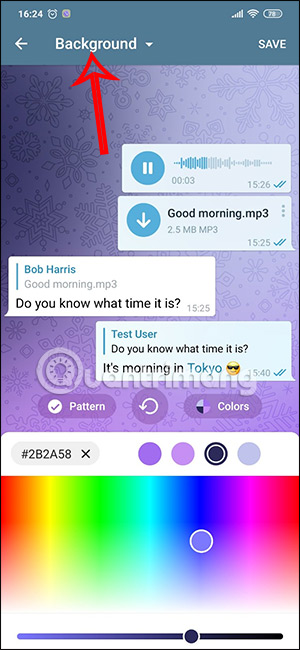 Đổi màu background Telegram