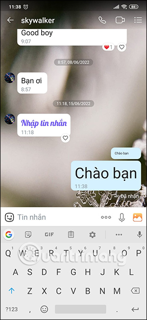 Phóng to cỡ chữ trên Zalo