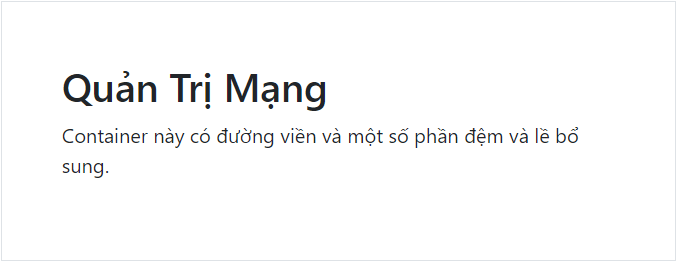 Container trên Bootstrap