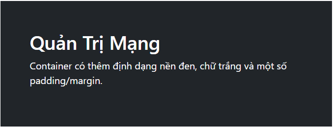 Container trên Bootstrap