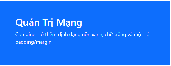 Container trên Bootstrap