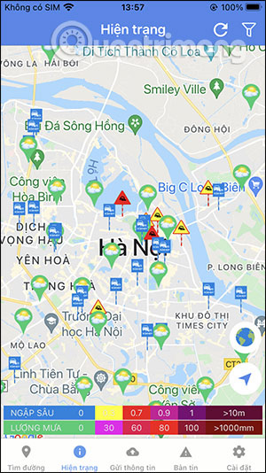 HSDC Maps giúp bạn tra cứu điểm ngập lụt tại Hà Nội
