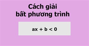 Cách giải bất phương trình