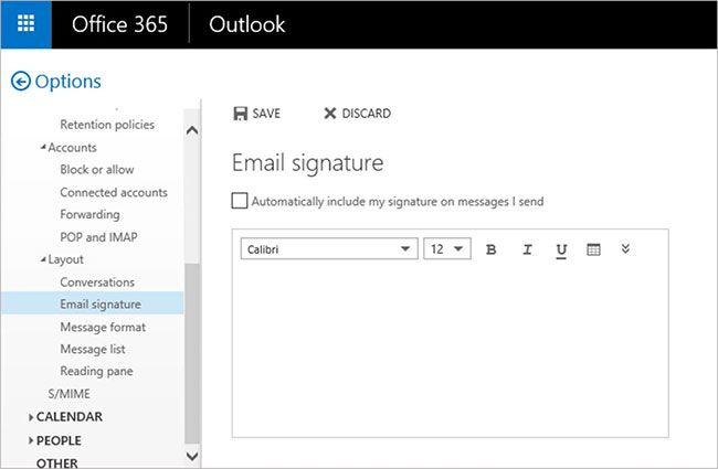 Thêm chữ ký trên ứng dụng Outlook mobile