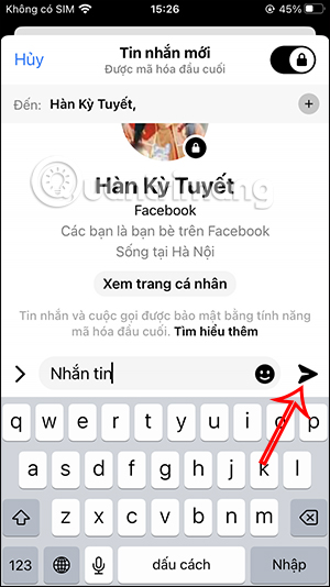 Gửi tin nhắn Messenger