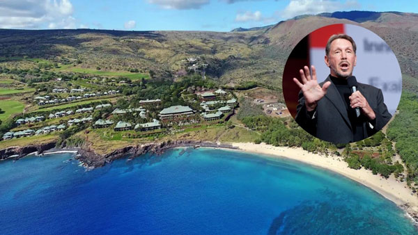 Nhà sáng lập Oracle Larry Ellison đã chi 300 triệu USD để mua một hòn đảo nhỏ thuộc Hawaii vào năm 2012. Sau đó, ông đã biến hòn đảo thành địa điểm nghỉ dưỡng dành cho giới siêu giàu. Ảnh: Getty.