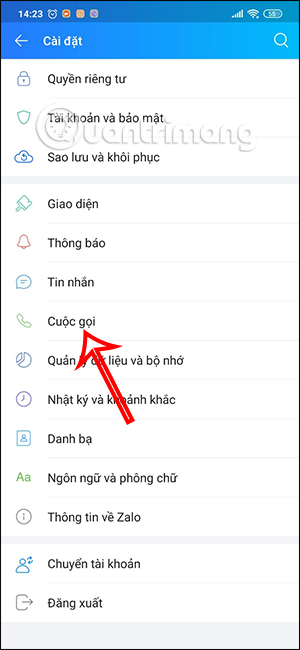 Cuộc gọi trên Zalo