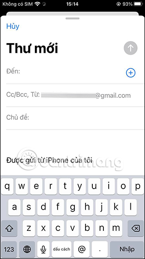 Nhập nội dung email