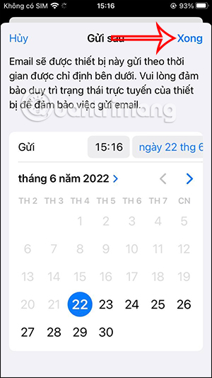 Gửi email iPhone 