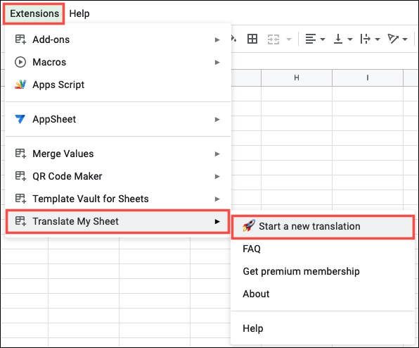 Chọn “Start a New Translation”