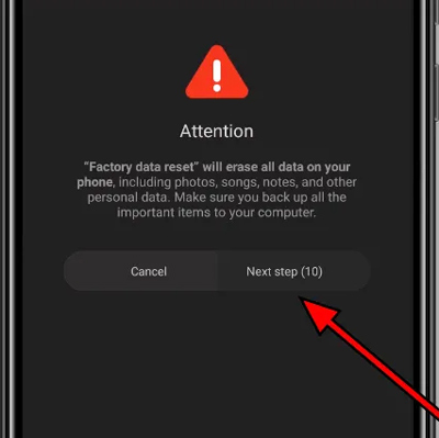 Nhấn vào Bước tiếp theo.
