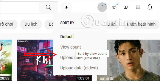 Sắp xếp video bằng YouTube Master