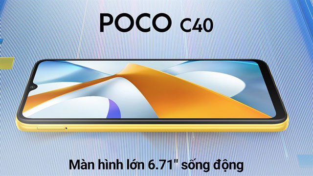 POCO C40 có màn hình rộng tới 6.7 inch