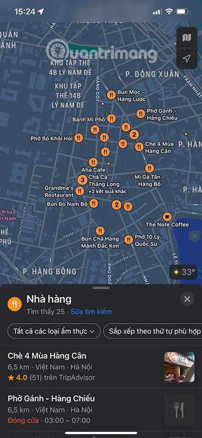 tìm nhà hàng gần đây