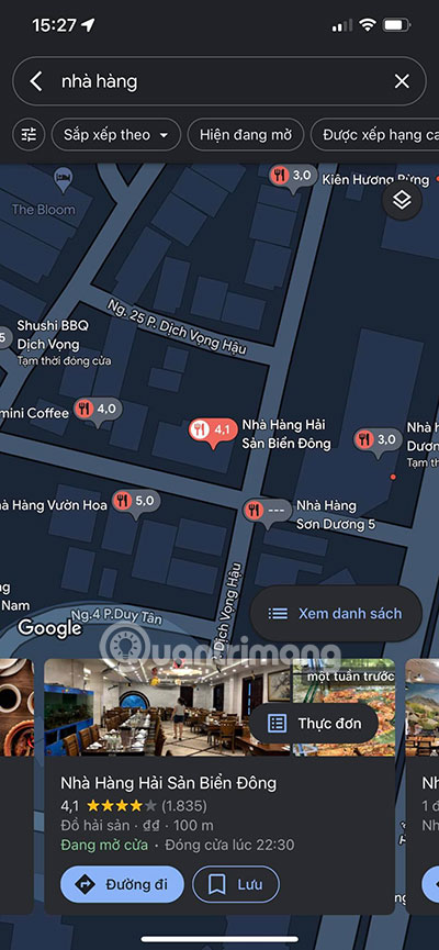 nhà hàng chay gần đây