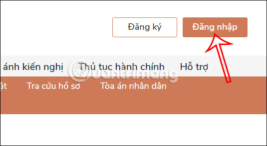 Đăng nhập Cổng Dịch vụ công Quốc gia