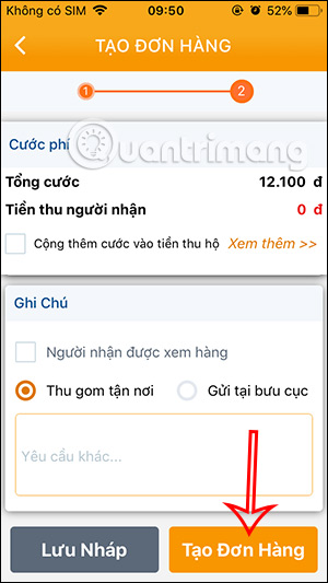 Tạo đơn hàng trên My VNPost