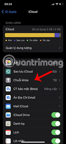 Chọn Chuỗi khóa